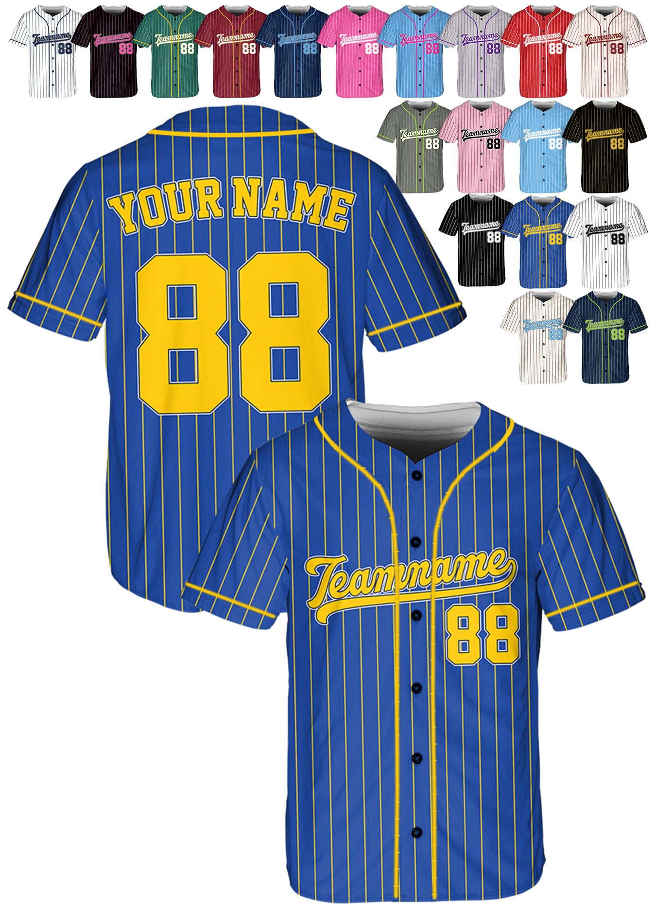 Custom Baseball Jerseys - Personalized Baseball Shirts for Men, Women, Boys, and Girls - Add Your Name, Number, Logo