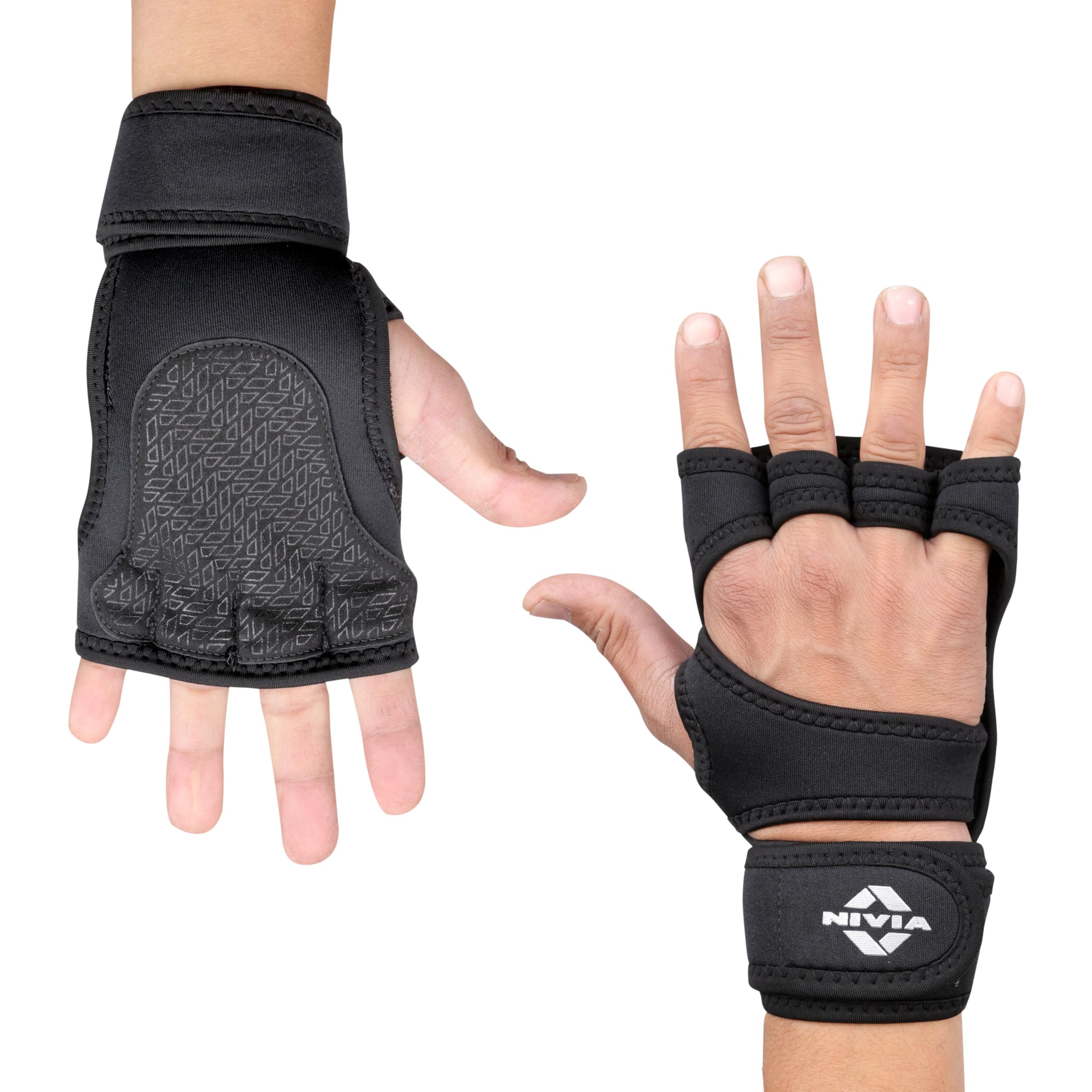 Nivia Spider Gym Gloves for Men & Women, Breathable & Lightweight Design, Padded Palm for Enhanced Grip, Wrist Support Strap, Ideal for Weightlifting, Cycling, Fitness & Cross Training-image-16