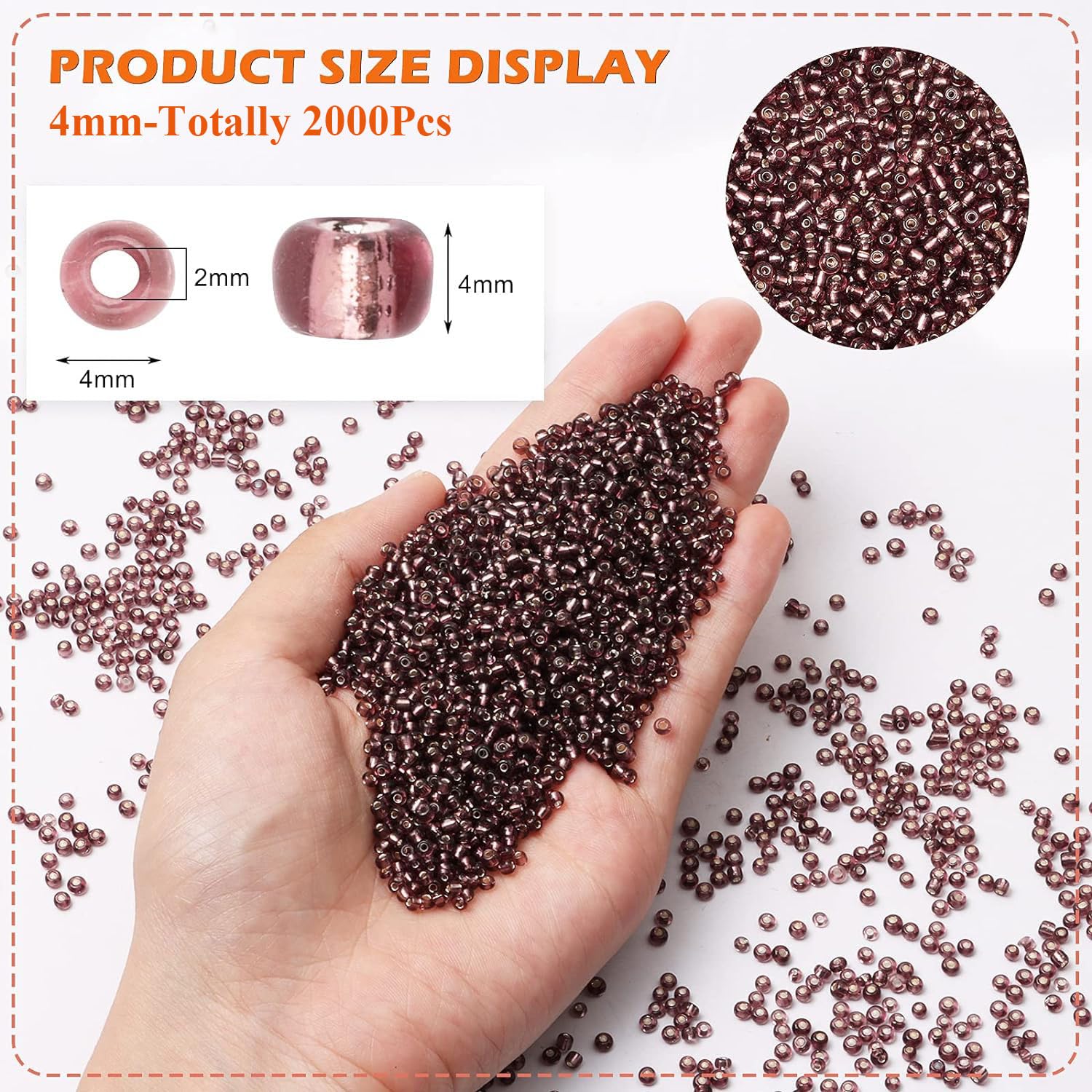 2000PCS Glass Seed Beads Bracelet Making Kit - Image 2