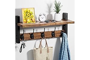 VITVITI Entryway Hooks for Wall with Shelf: Farmhouse Charm for Your Abode