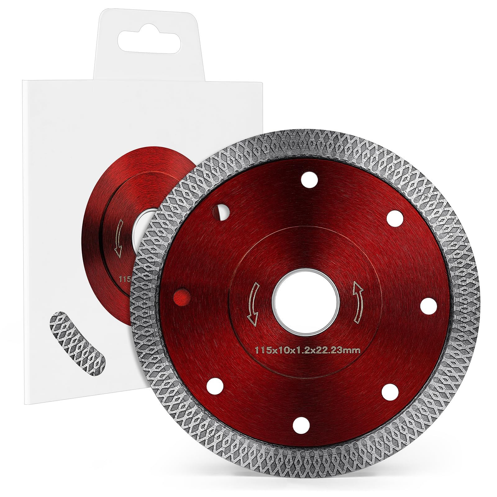 Flintronic Disco Diamante 115 mm, Disco Diamante Porcelanico Extrafino, disco de corte de diamante universal para corte de porcelánico, cerámica, granito y mármol tanto en seco como en húmedo