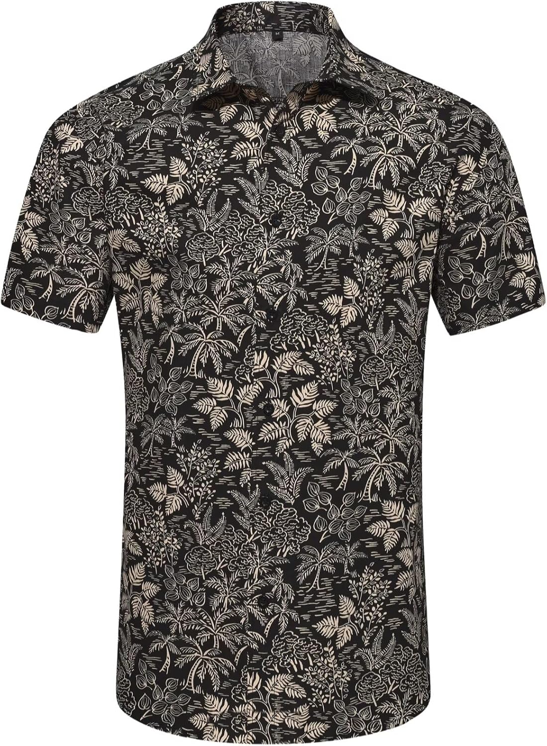 Men's Short Sleeve Hawaiian Shirt Summer Beach Casual Floral Cotton Shirts Button Down Shirts