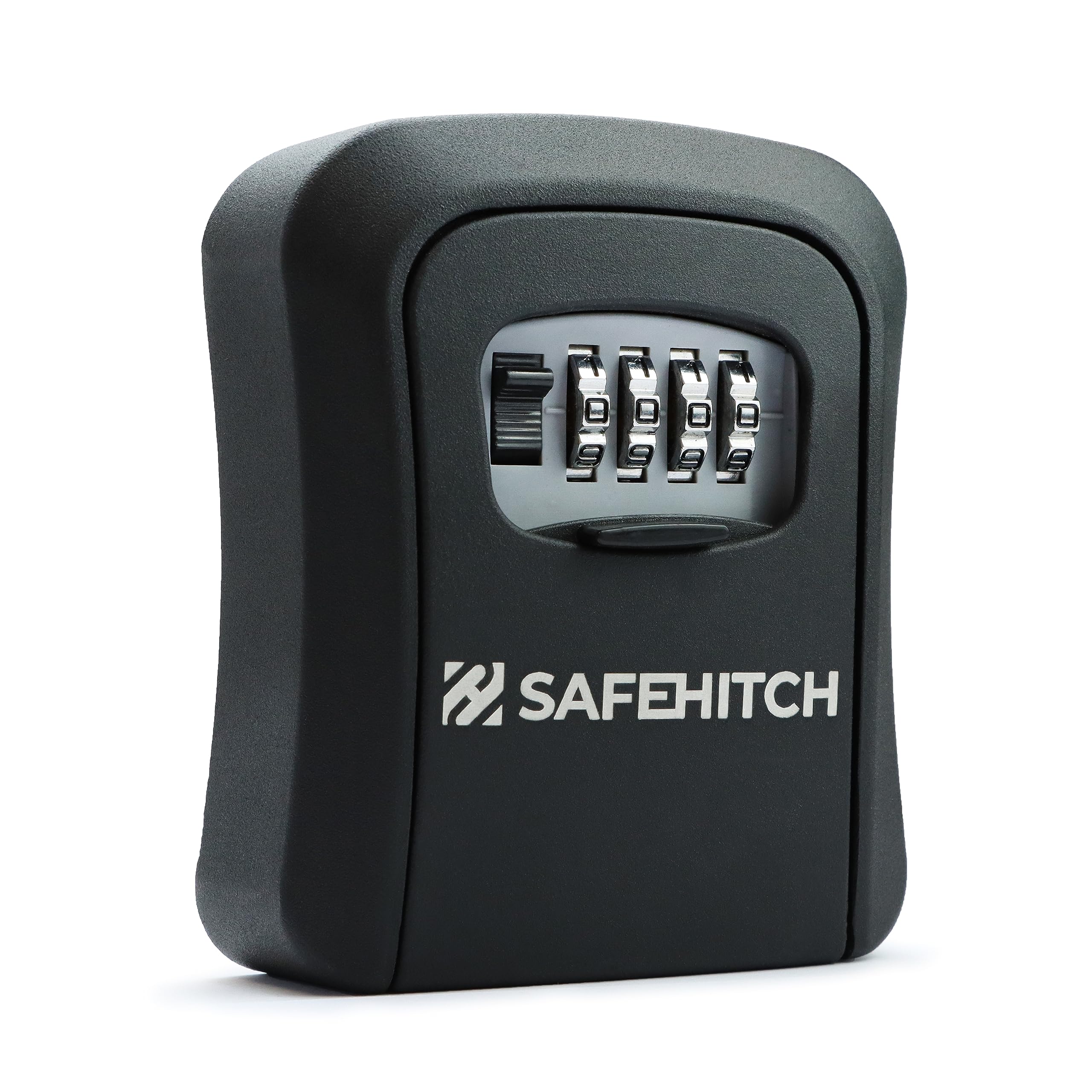 SAFEHITCHHigh Security Combination Key Safe - Wall Mounting Kit - Indoor/Outdoor - Full Metal Design - Highest Durability (Black)