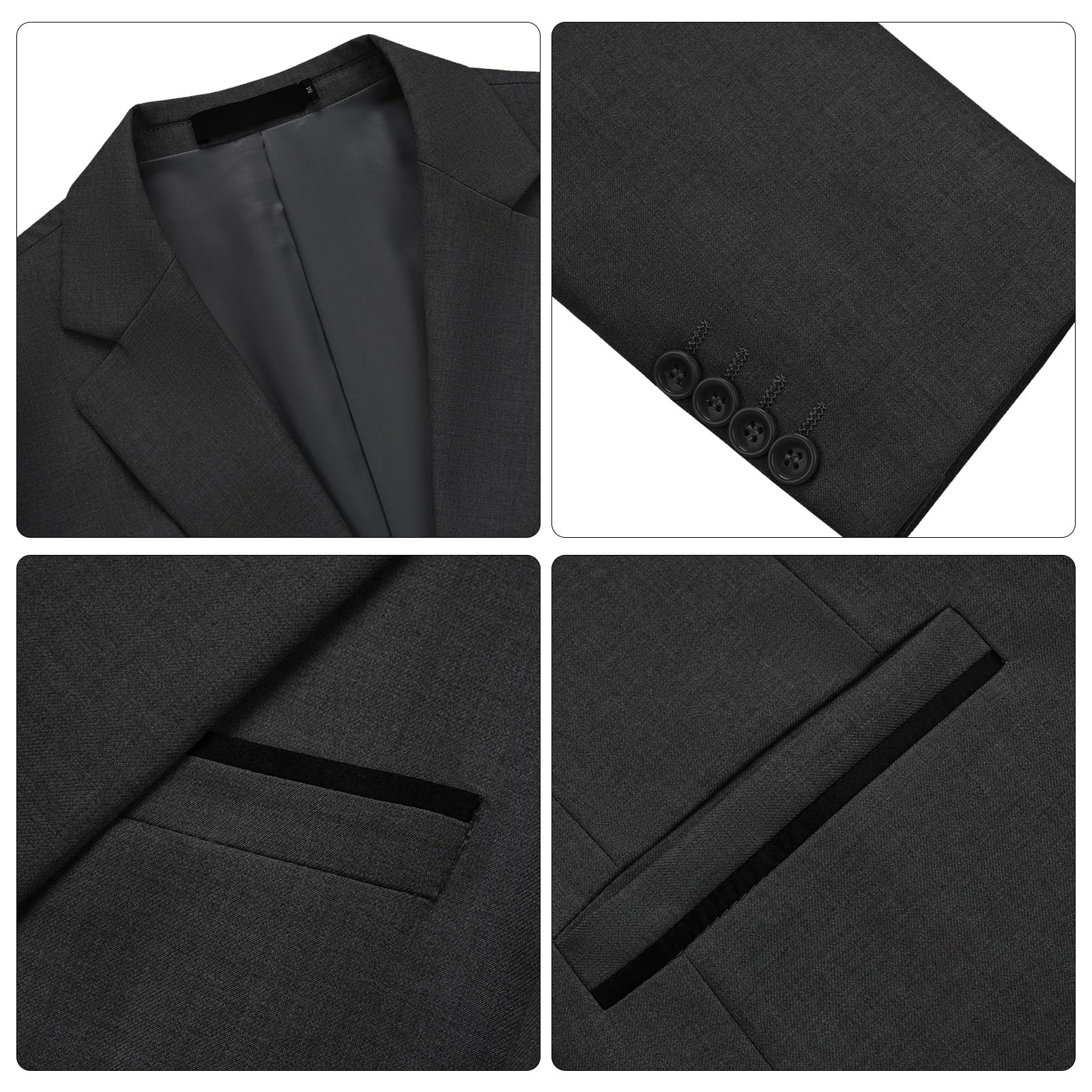 Blazer Chaqueta de Traje para Hombre Slim Fit con 1 Botón Blazer para Hombre Elegante Formal para Bodas Negocios y Veladas