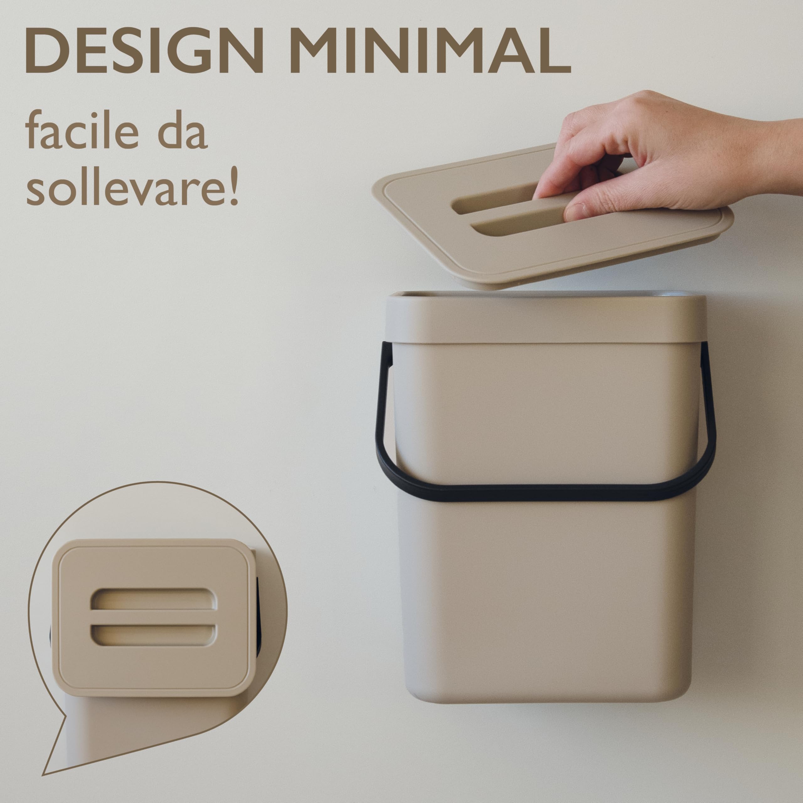 Organischer Abfalleimer mit Gino – 5 l – Eis