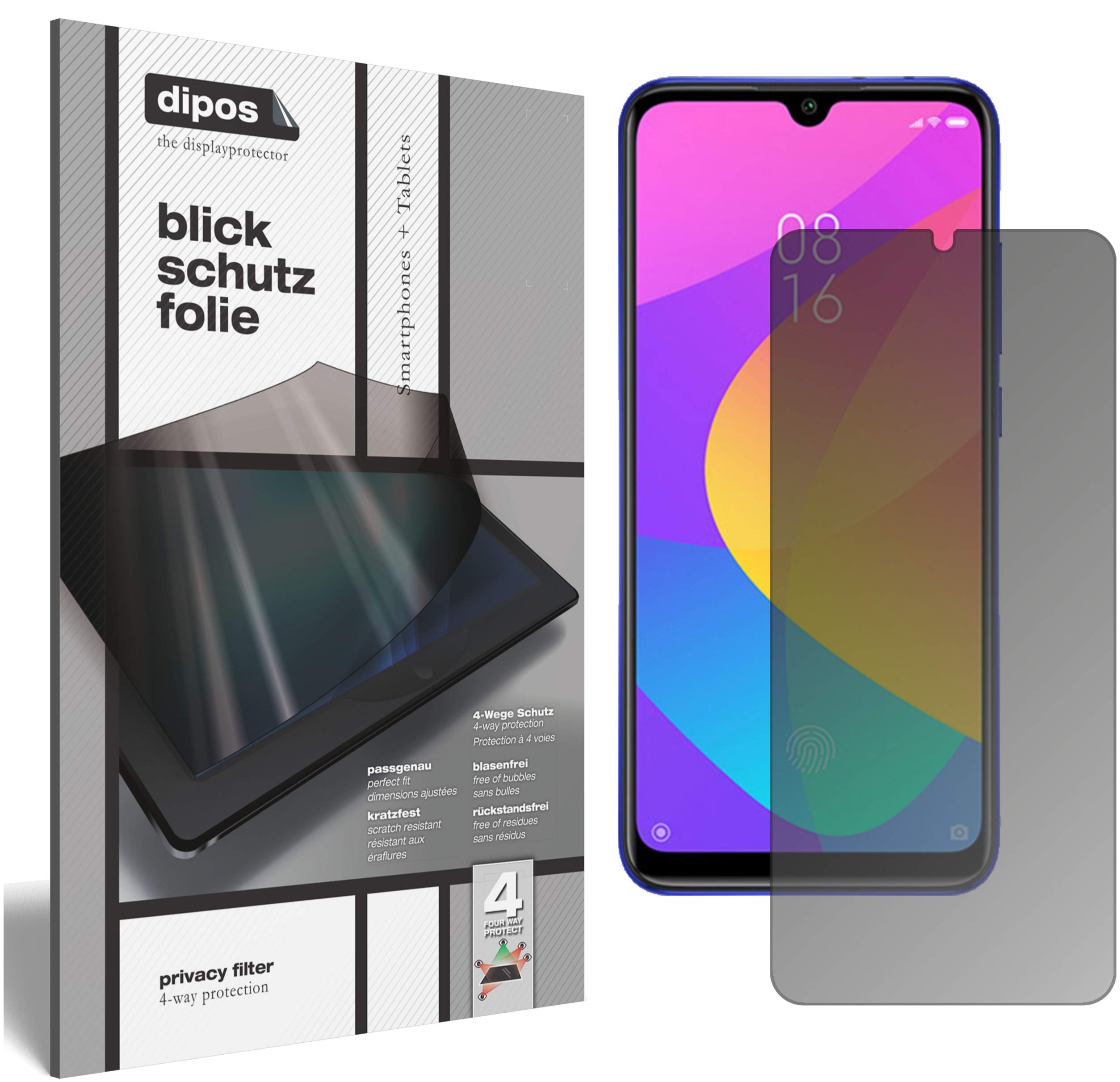 Xiaomi Mi A3 Pellicola Prottetiva Protezione Vista 4 modi dipos