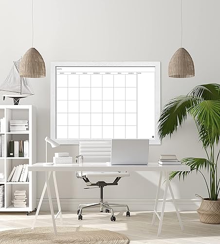 Miniatura 4 de Loddie Doddie - Tablero magnético con calendario, pizarra de borrado en seco para pared, calendario de pizarra blanca de montaje en pared,