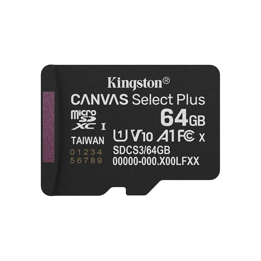Kingston Canvas Select Plus Scheda di memoria microSD 64GB micSDXC Gen3 100R A1 Adattatore SD non incluso