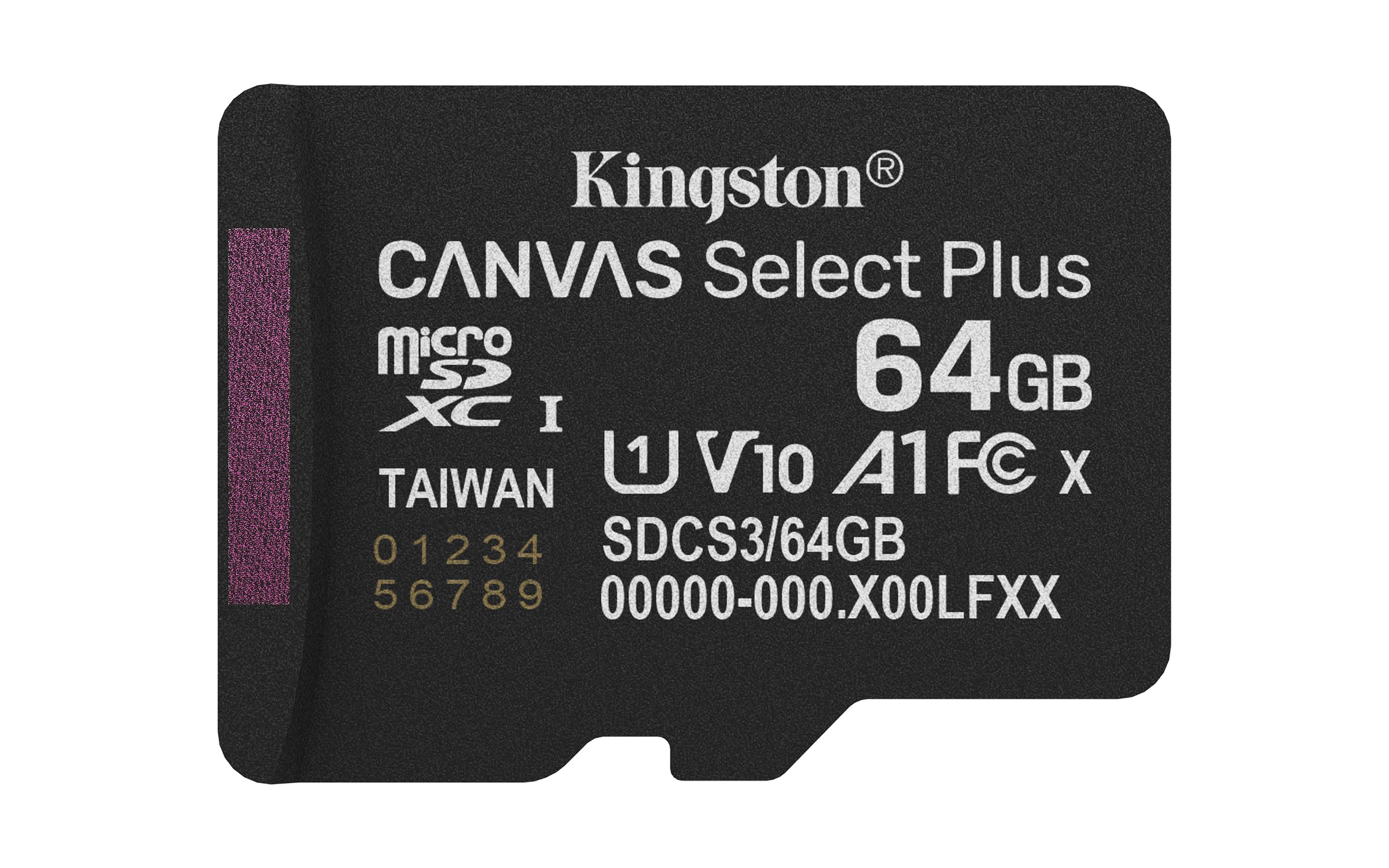 Kingston Canvas Select Plus microSD Memory Card 64GB micSDXC Gen3 100R A1 Single Pack w/o ADP - SDCS3/64GBSP-image-2