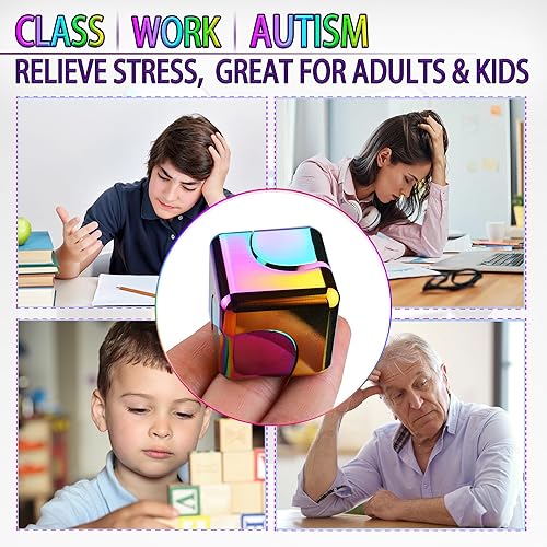 Miniatura 16 de Juguetes giratorios para adultos, cesta de Pascua para adolescentes, juguetes de escritorio de metal EDC, juguetes de oficina, juguete sensorial