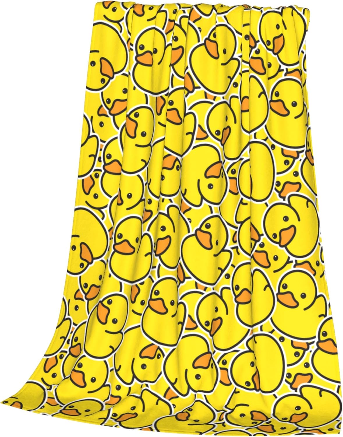 Cartoon Funny Duck Blanket Flannel Fleece Throw Blanket Durable Couch Blankets Home Decor for Bed and Sofa Super Soft Warm Blankets for All Season 50x40 inch - Image 2