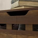 HOMCOM Modern Shoe Cabinet with Hollowed-Out Doors and 5-Tier Open Shelves, 21 Pair Shoe Storage Cabinet for Entryway, Hallway, Living Room, Brown