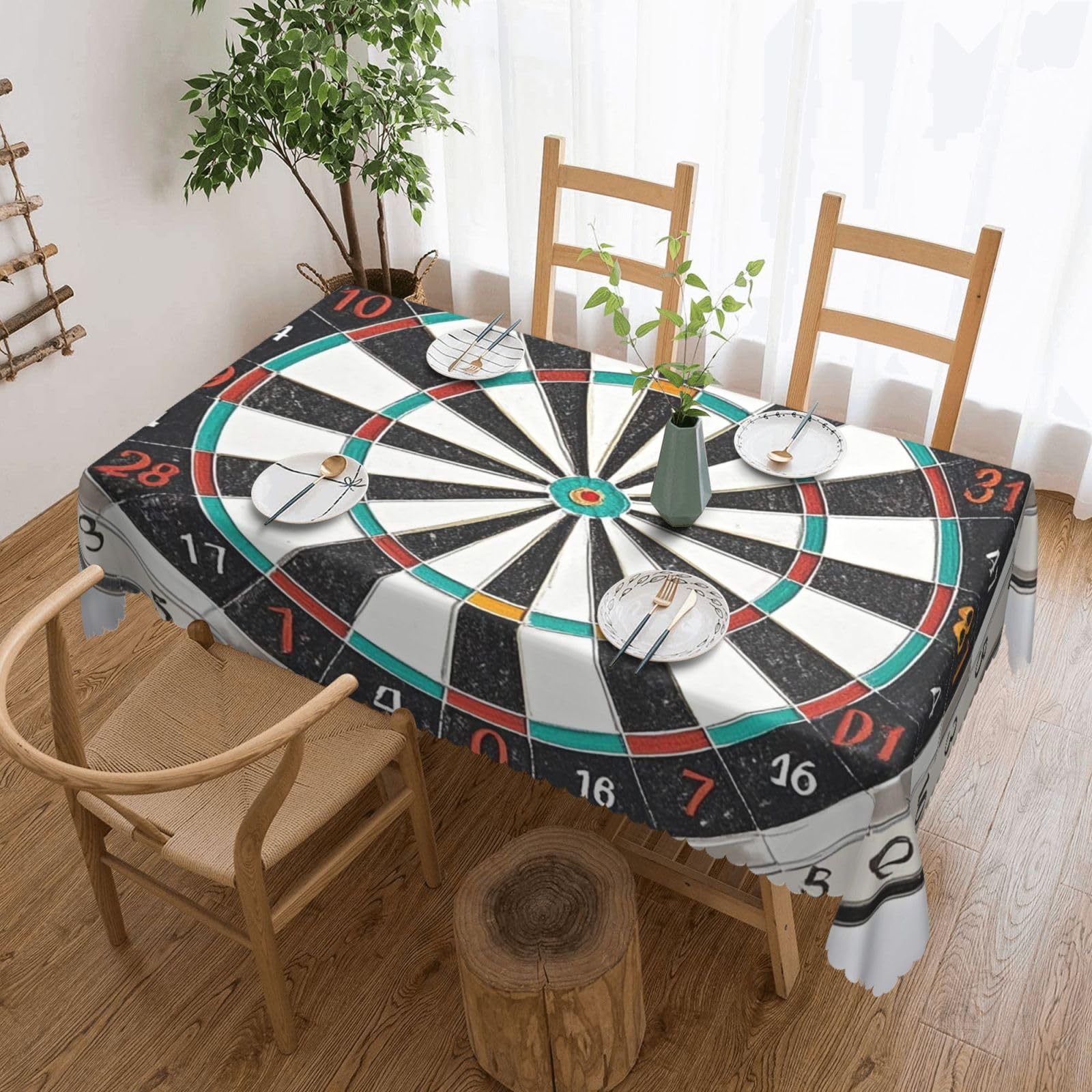Nappe cible de fléchettes 137x183cm déperlante pour table rectangle
