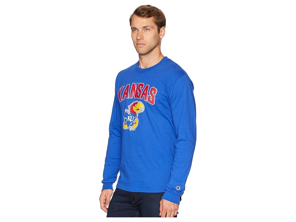 

Champion College Kansas Jayhawks Long Sleeve Jersey Tee (Royal) Men's T Shirt, Navy