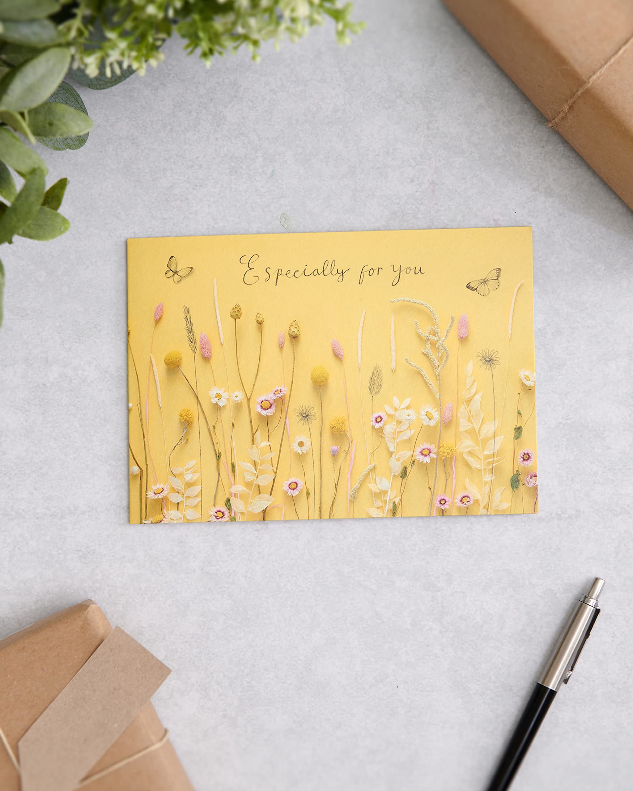 UK Greetings Birthday Card For Her/Friend With Envelope - Beautiful Design With Floral Hoop - View #8