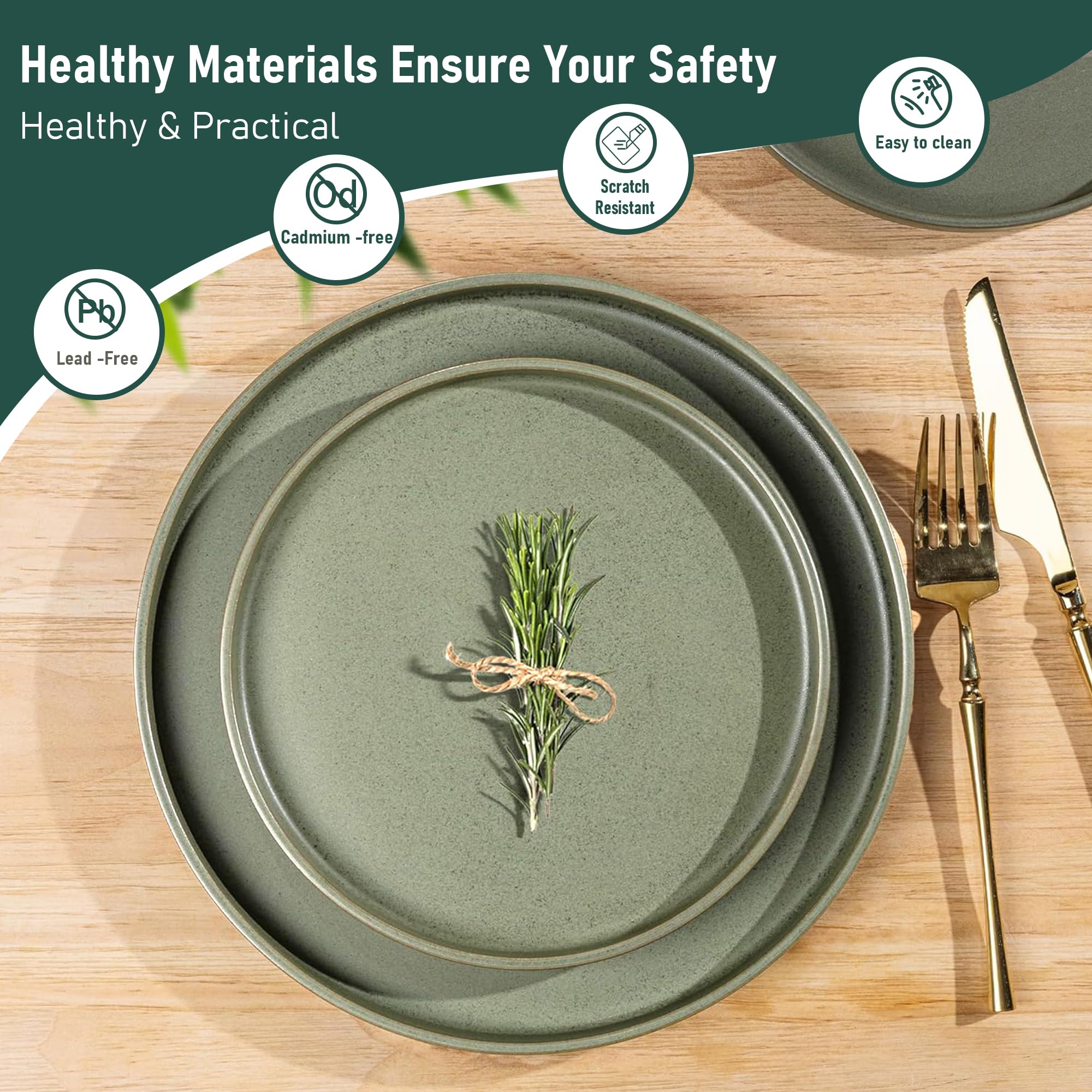 GBhome Service De Table En Céramique Pour 6 Personnes