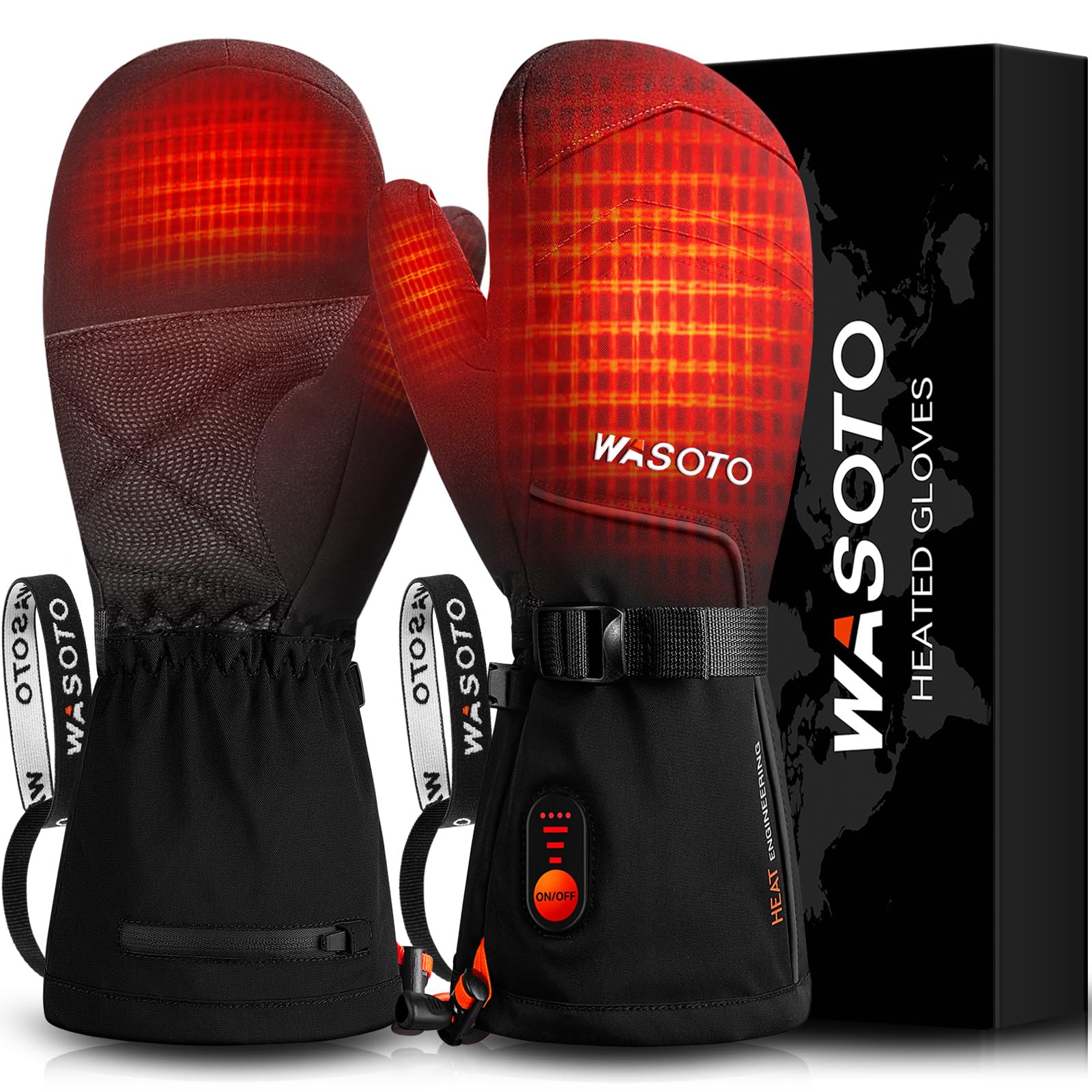 WASOTO Heated Mittens Gloves