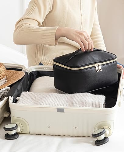 Miniatura 6 de Vorey Bolsa de maquillaje transparente portátil, Negro -