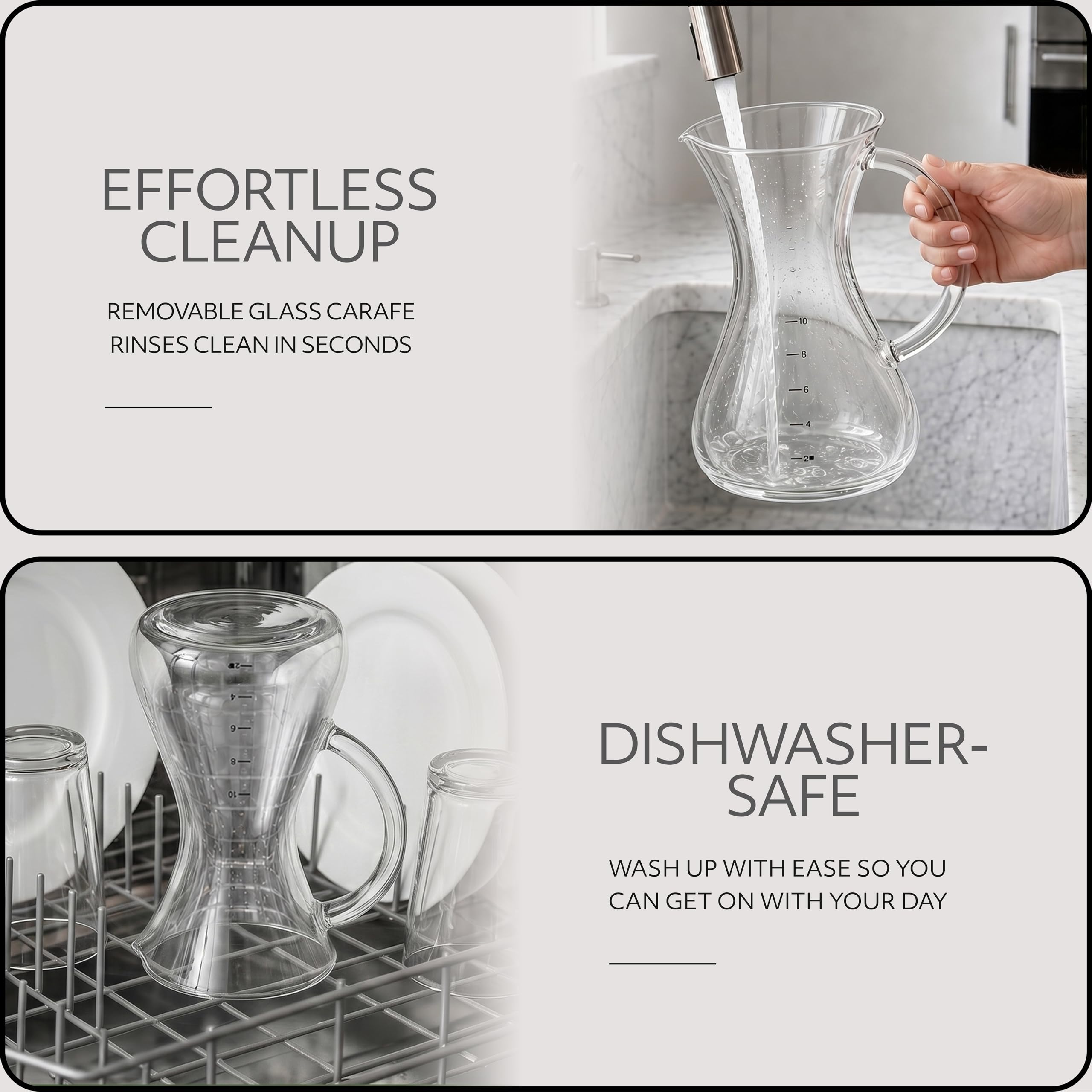 WILLOW 10 Cup Drip Coffee Maker, Automatic Pour Over Coffee Maker with Glass Carafe and Auto Shut-Off Feature, Suitable for Hot & Iced Coffee, ECO Coffee Machine made with 99% PC Recycled Plastics