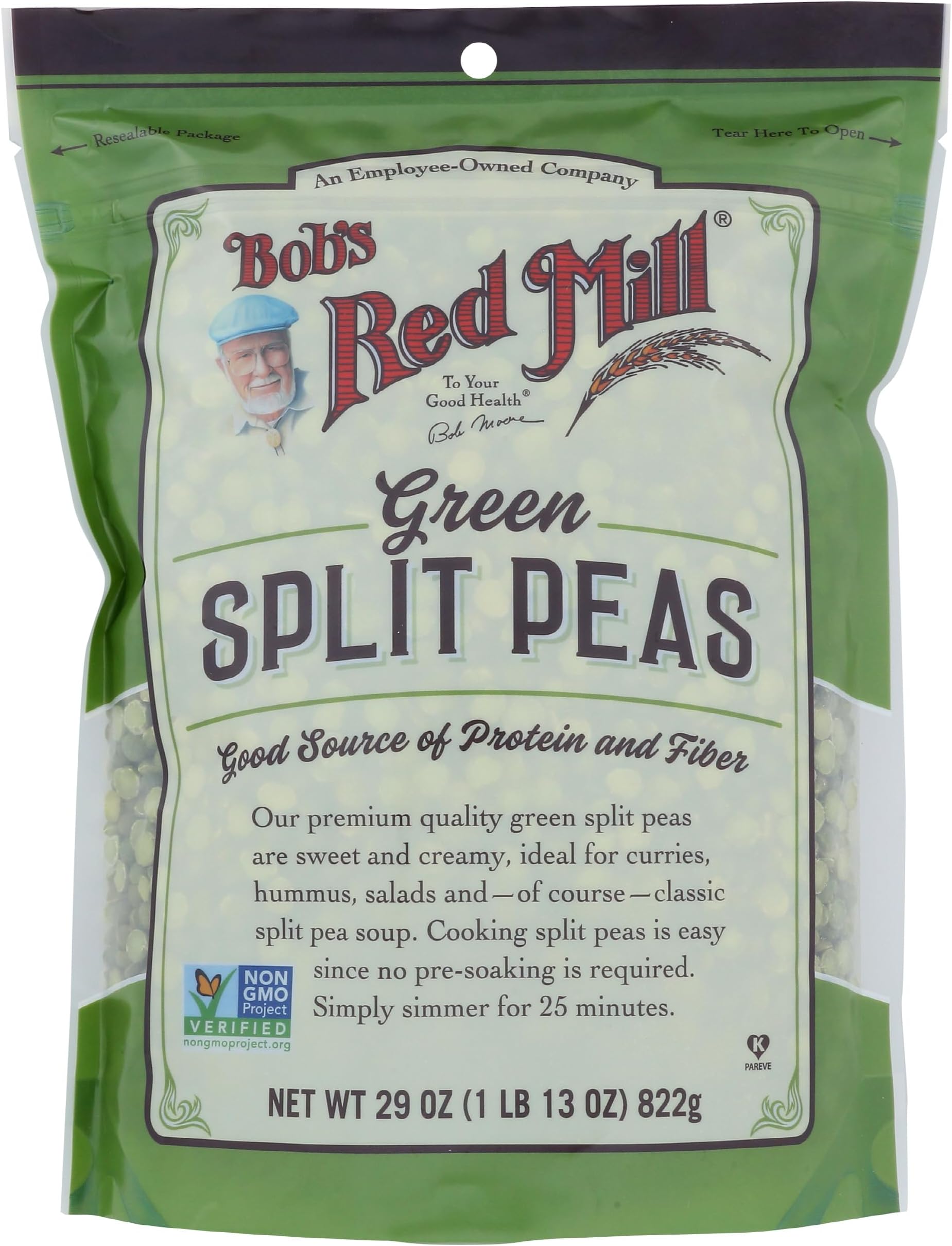 Green Split Peas, 29 oz (Pack of 1)