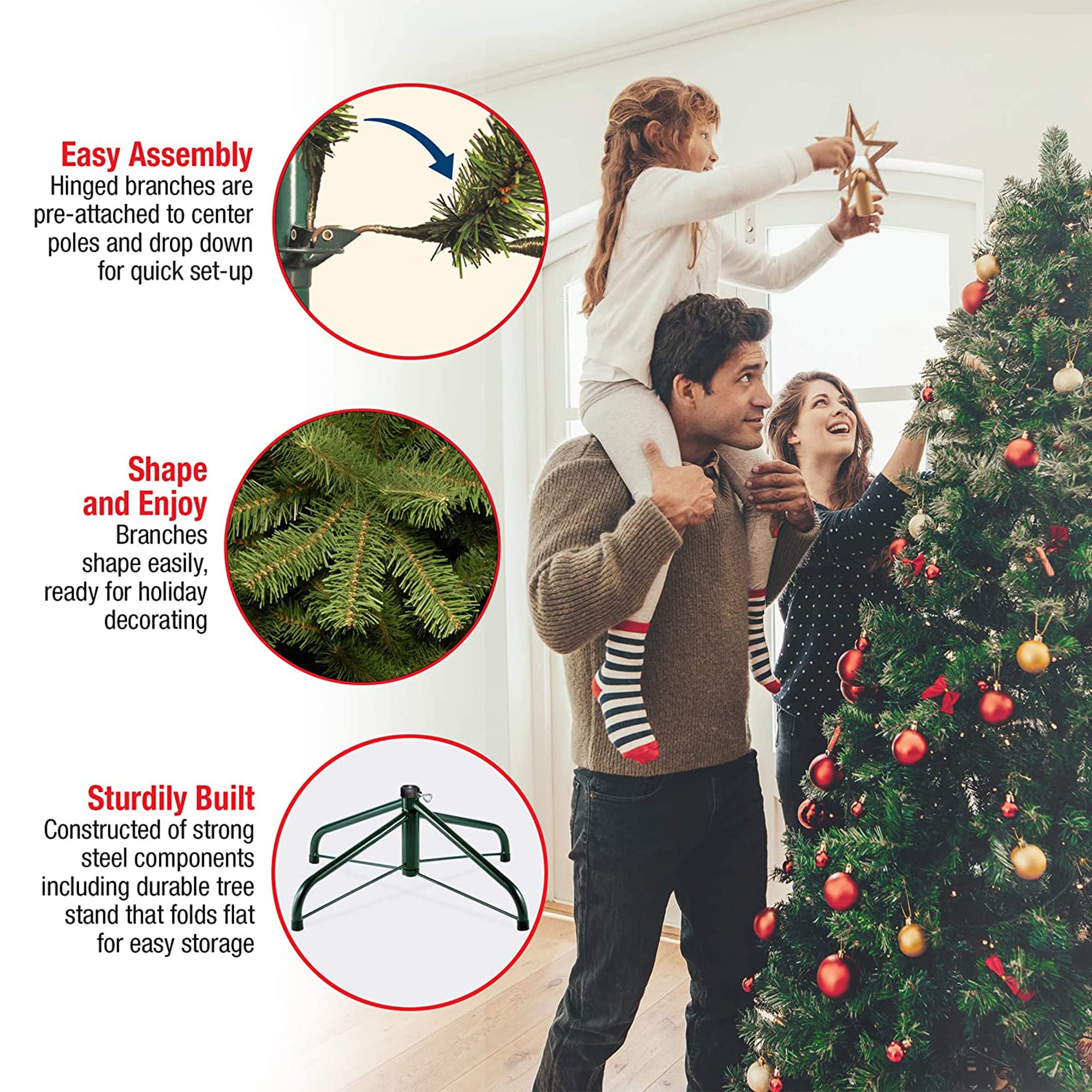 新品未使用 National Tree Company クリスマスツリー 7ft 7.5 ft. Pre-Lit Dancer Pine Tree with Clear Lights