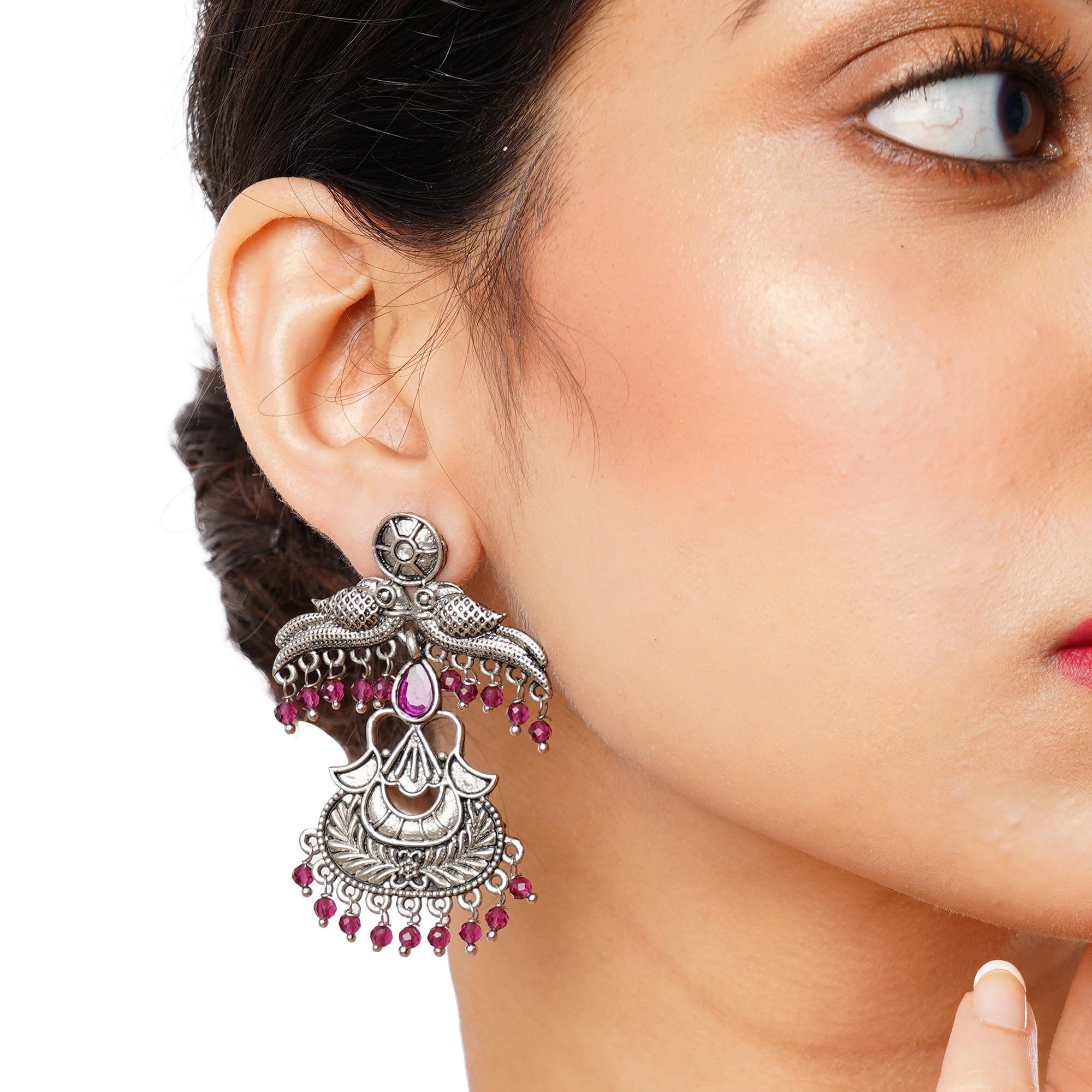 Cultural Elegance Ethnic Earrings with Detailing