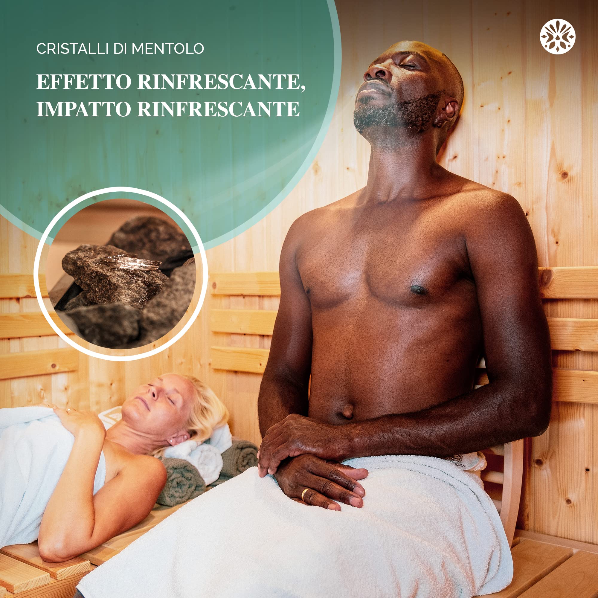 LoWell® 100g Cristalli di mentolo 100% menta pura - Ideale come infuso per la sauna in barattolo richiudibile - Mentolo