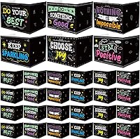 Vista 11 de Honoson 24 Piezas a Granel Carpetas de Privacidad Inspiradoras para Estudiantes Tableros de Cartón de Privacidad para Exámenes Palabras