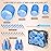 Obeoby 4 Sizes Hair Rollers for Women, 50 Pcs Set Hair Curlers with Clips Comb Curlers for Long Short Curly Hair and Bangs (25, 36, 48, 60mm), Blue
