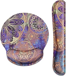 Shidan KE1 Keyboard Wrist Rest Pad and Mouse Wrist Rest Support Mouse Pad Set, Non Slip Rubber Base Wrist Support with Ergonomic Raised Memory Foam for Easy Typing & Pain Relief