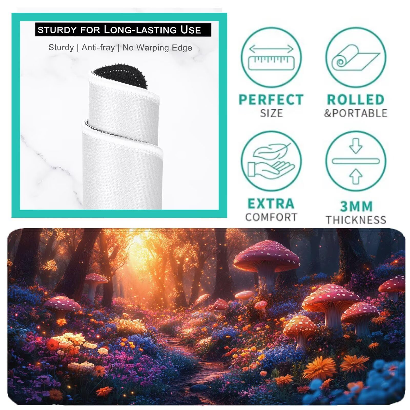 Podkładka pod mysz do gier pomarańczowa podkładka pod mysz duża podkładka pod mysz 1400 x 700 mm kwiaty z przeszytymi krawędziami podkładka pod mysz do gier z antypoślizgową gumową podstawą podkładka