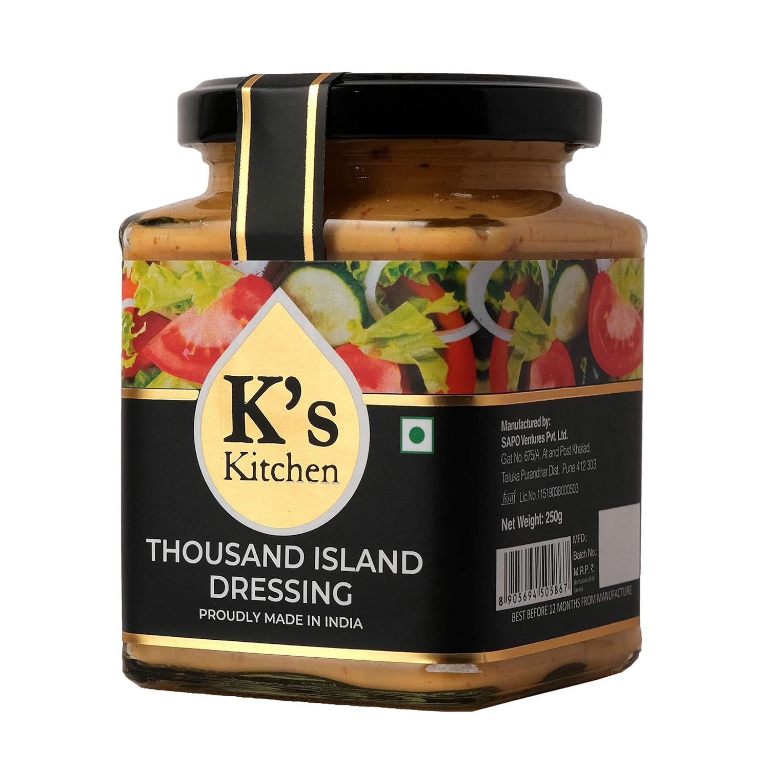 K's Kitchen Eggless Thousand Island Dressing, 250g Amazon.in Grocery
