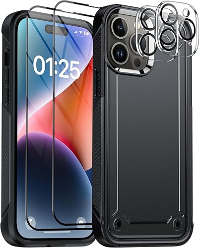 Miniatura 1 de Oterkin Funda para iPhone 14 Pro, a prueba de caídas de 15 pies, viene con 2 protectores de pantalla HD de 9 horas y 2 protectores de lente de