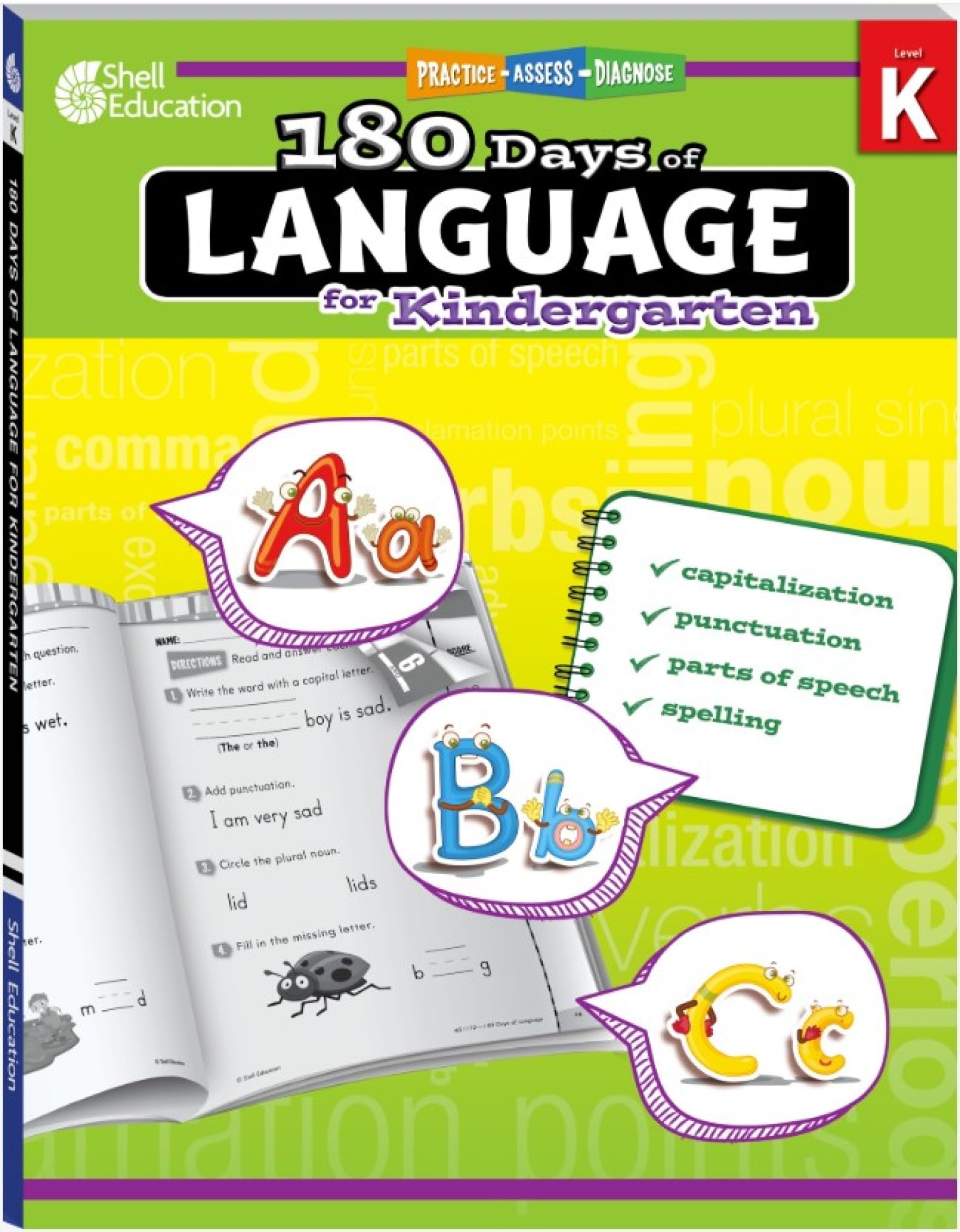 Shell Education 180 Days of Language for Kindergarten Paperback – October 1, 2014