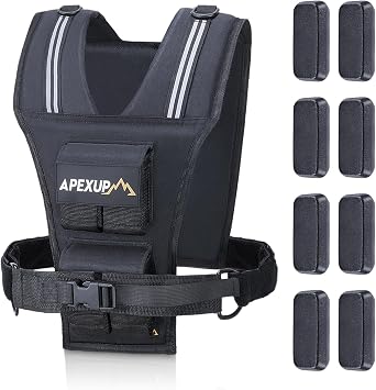 APEXUP Adjustable Weighted Vest 20lbs + Adjustable Weighted Vest 4-10lbs