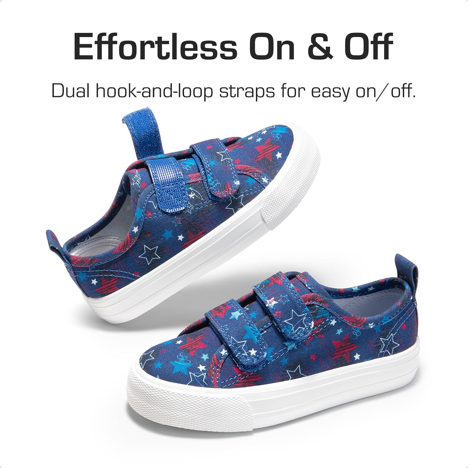 DREAM PAIRS Kid Toddler Sneakers Boys Girls Canvas with Cartoon Dual Hook and Loops for School Walking - Image 5