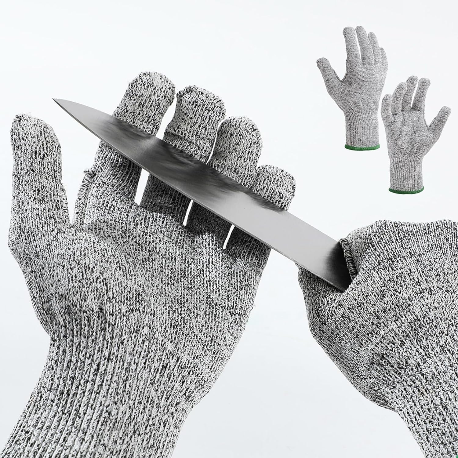SATA Cut Resistant Gloves Level 5, EN388 Certified Safety Gloves for Kitchen Cutting, Food Prep, Meat Cutting, Oyster Shucking, Durable Work Protection