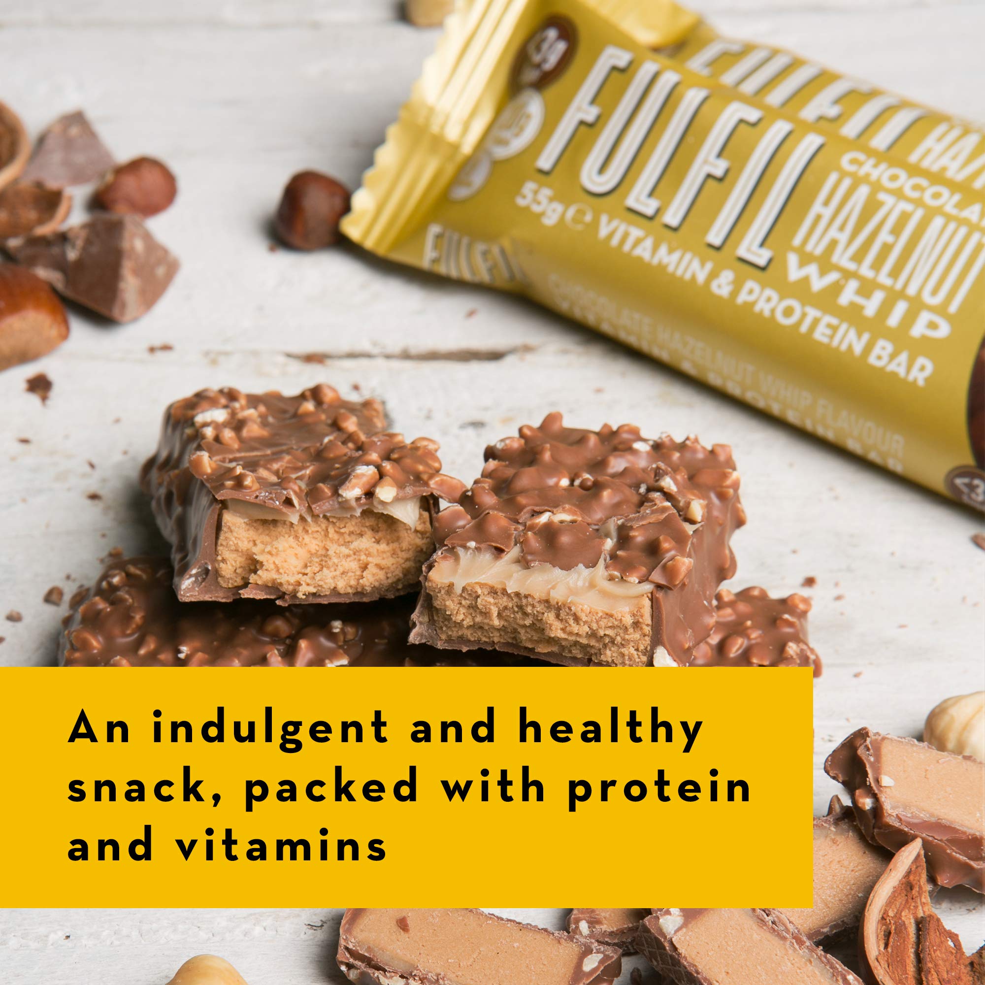 FULFIL Vitamin and Protein Bar (15 x 55g Bars) — Chocolate Hazelnut