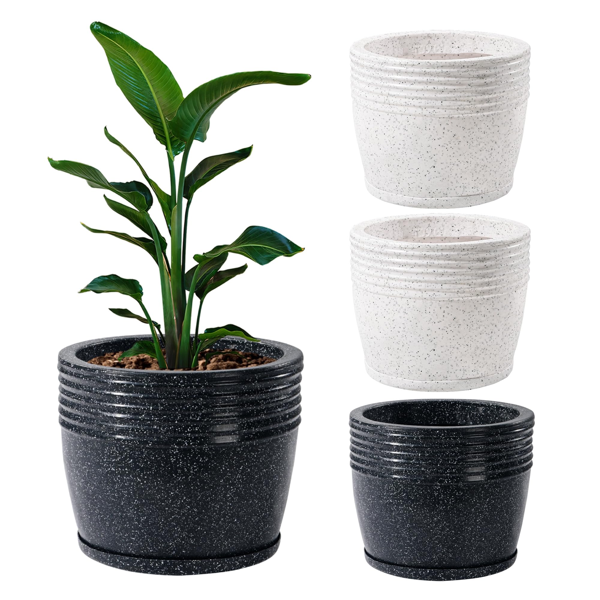 Big Size Flower Pots - 2 Pack, German Polymer -9 Big Size Flower Pots - 2 Pack, German Polymer -9