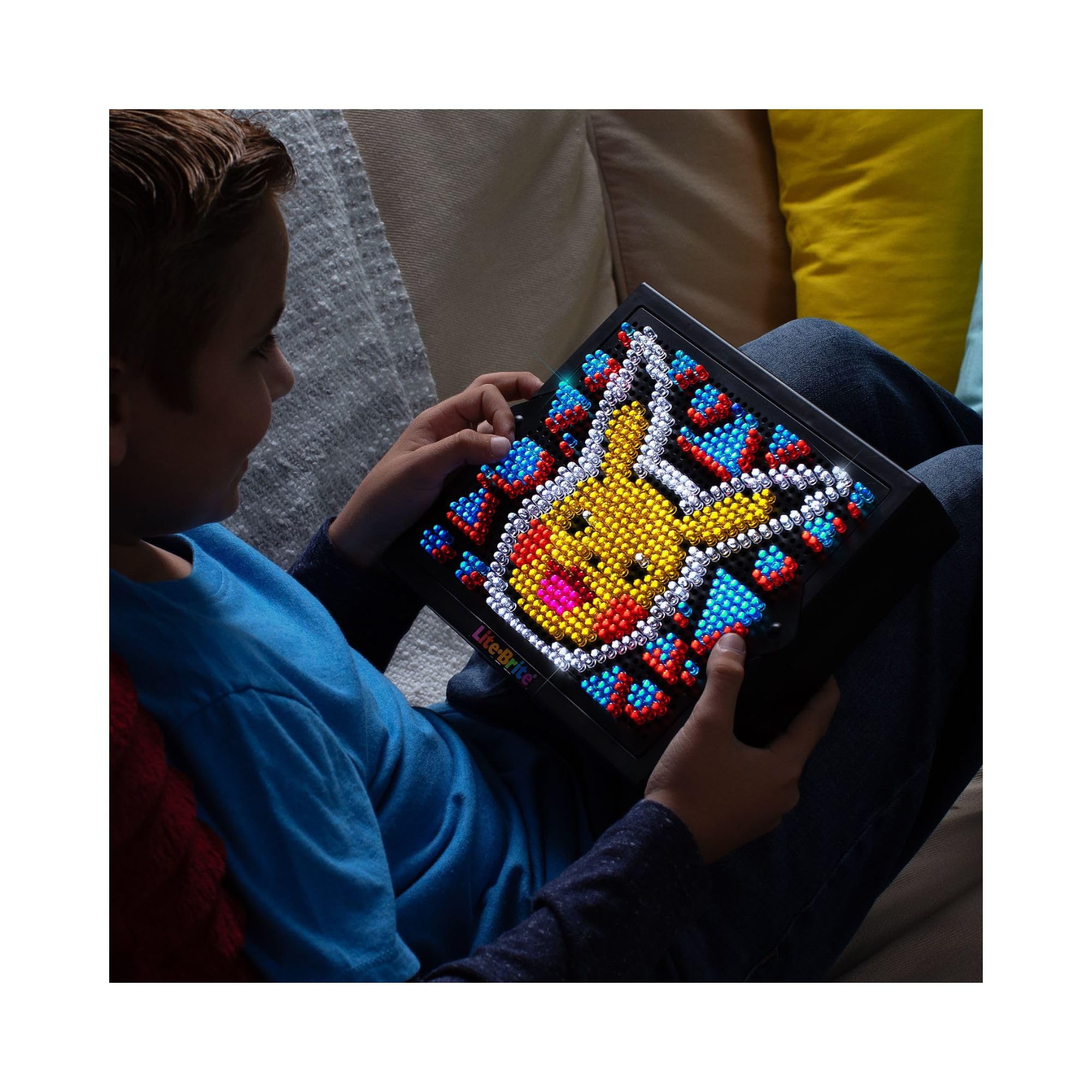 Basic Fun Lite-Brite Pokémon - Planche à Dessin Lumineuse LED avec Couleurs - Jouet Lumineux pour Enfants