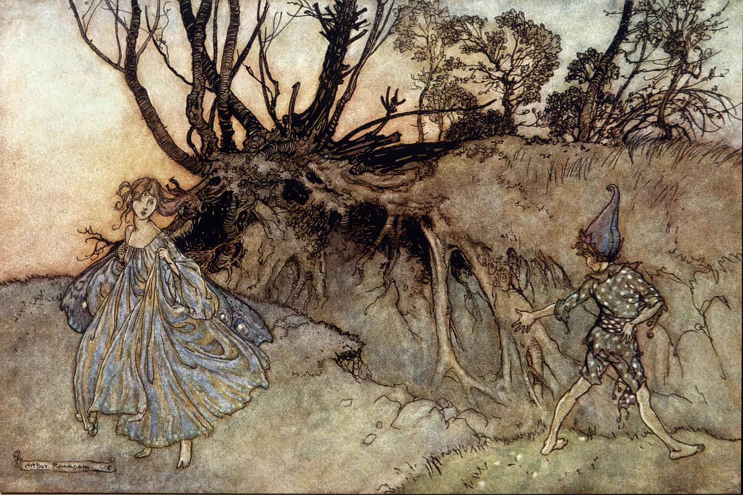 ARTXLXXBN Famous Art Print Poster Vintage Wall Art by Arthur Rackham Canvas Art Poster for Home Decor 60x90cm