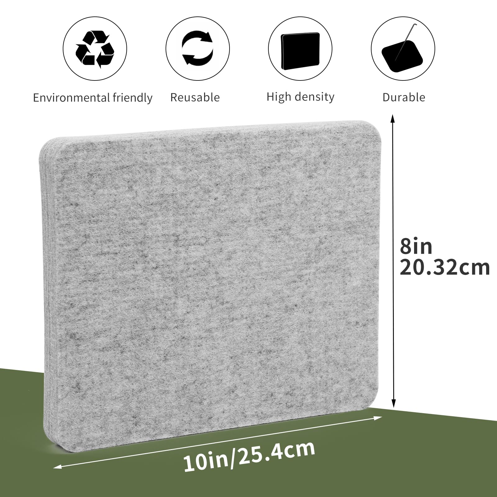 BUOKKON Needle Felting Pad, Natural Wool Needled Felting Pad - Image 2