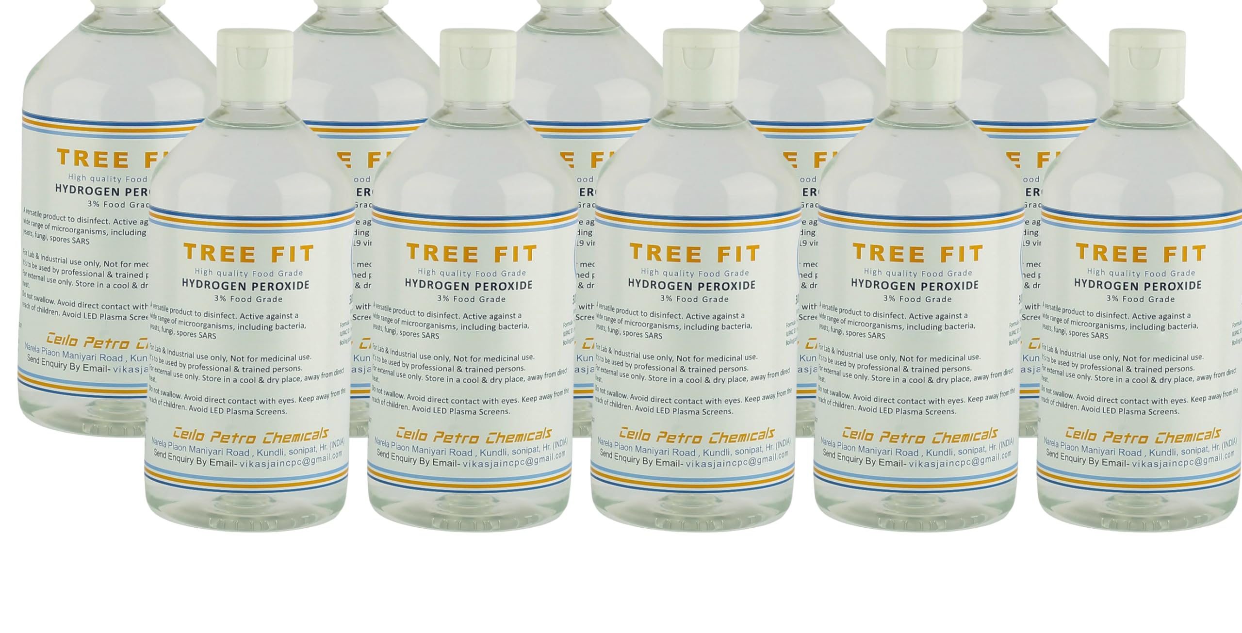 Peroxide 3% w/w HYDROGEN PEROXIDE FOOD GRADE For Plants And Multi Use Disinfactant | 250 ML x Pack of 10