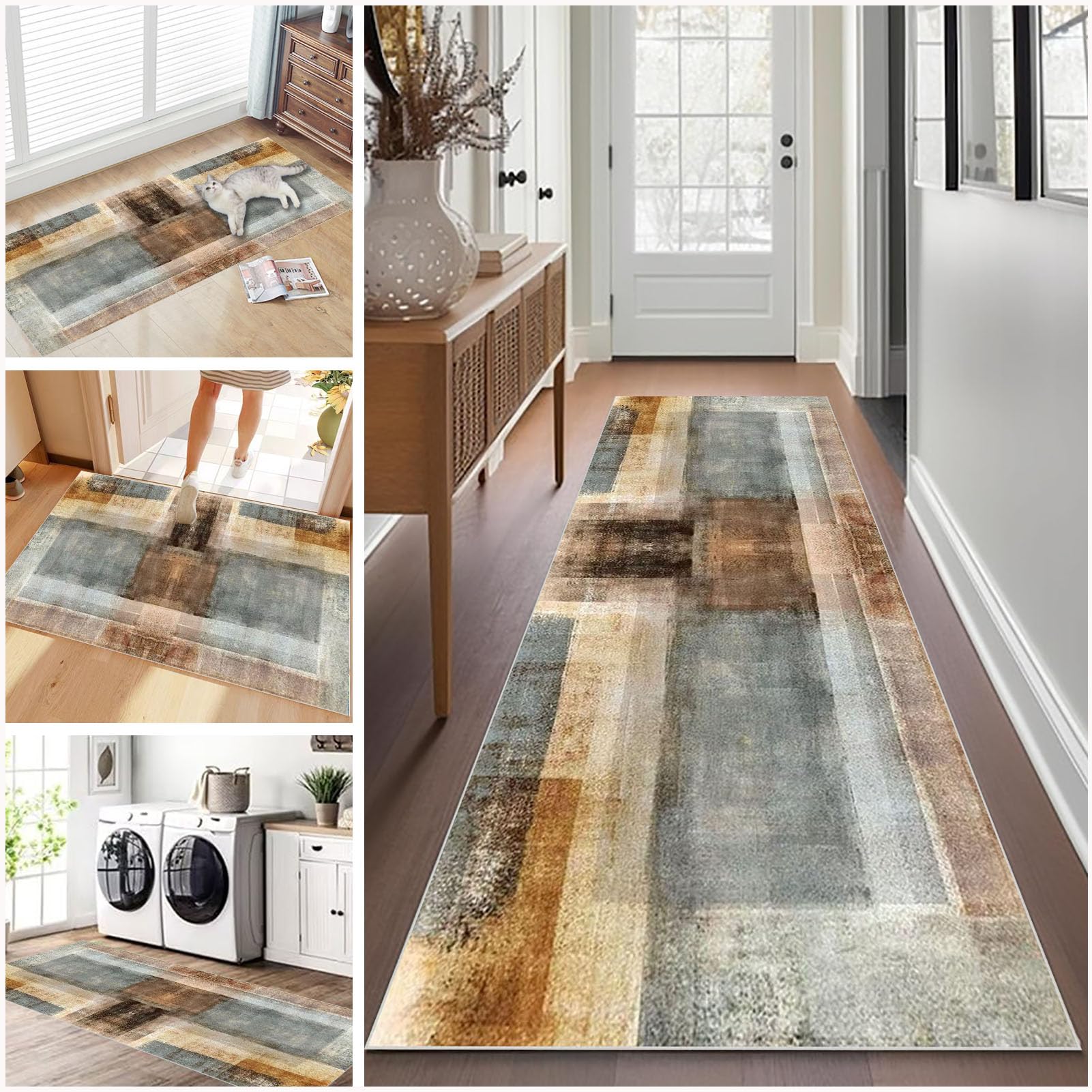 Ruxevnsy 07A 80 X 280 Cm, Carpet Runner For Hallways Narrow Rugs Heavy Duty Entrance Mat Long Hallway Runner Rug Non Slip Backing Area Rug Washable Kitchen Rugs Floor Mat For Bathroom Entryway Bedroom Stair