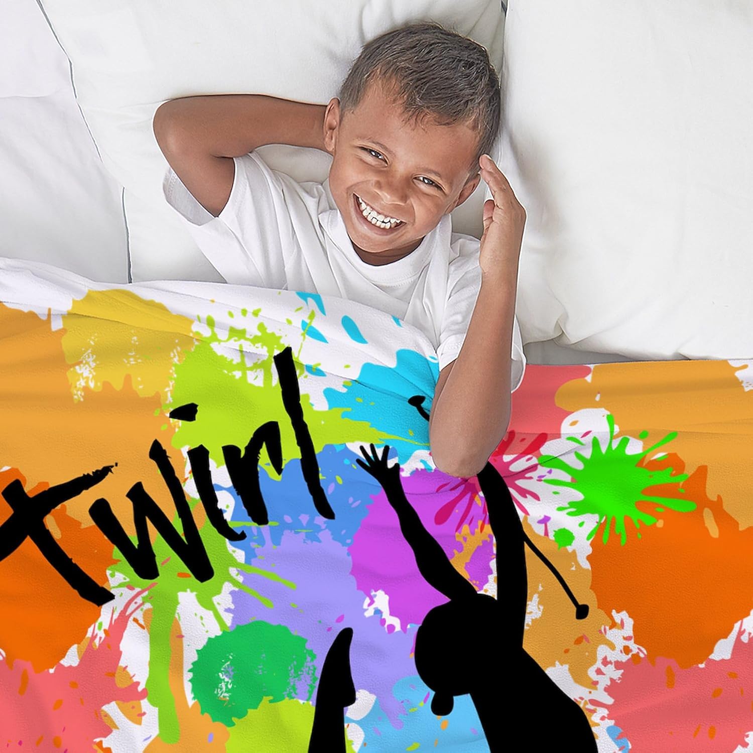 CafePress Splatter Twirl Throw Blanket Super Soft Fleece Plush Throw Blanket, 60"x50"