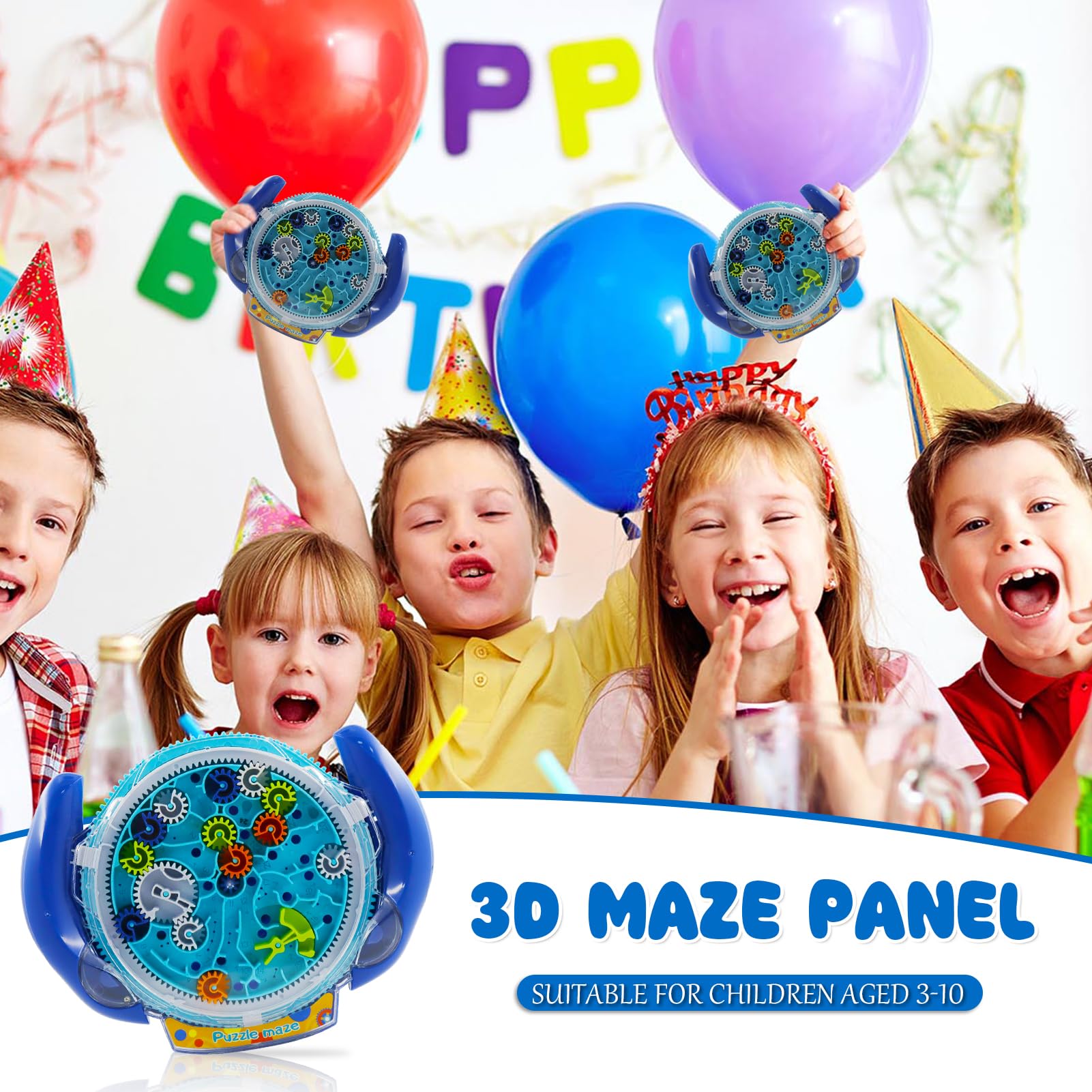 TaimeiMao Maze - Labirinto 3D Maze, puzzle 3D, labirinto, gioco di pazienza, divertimento per bambini, gioco di abilità per dai 3 anni in su, blu