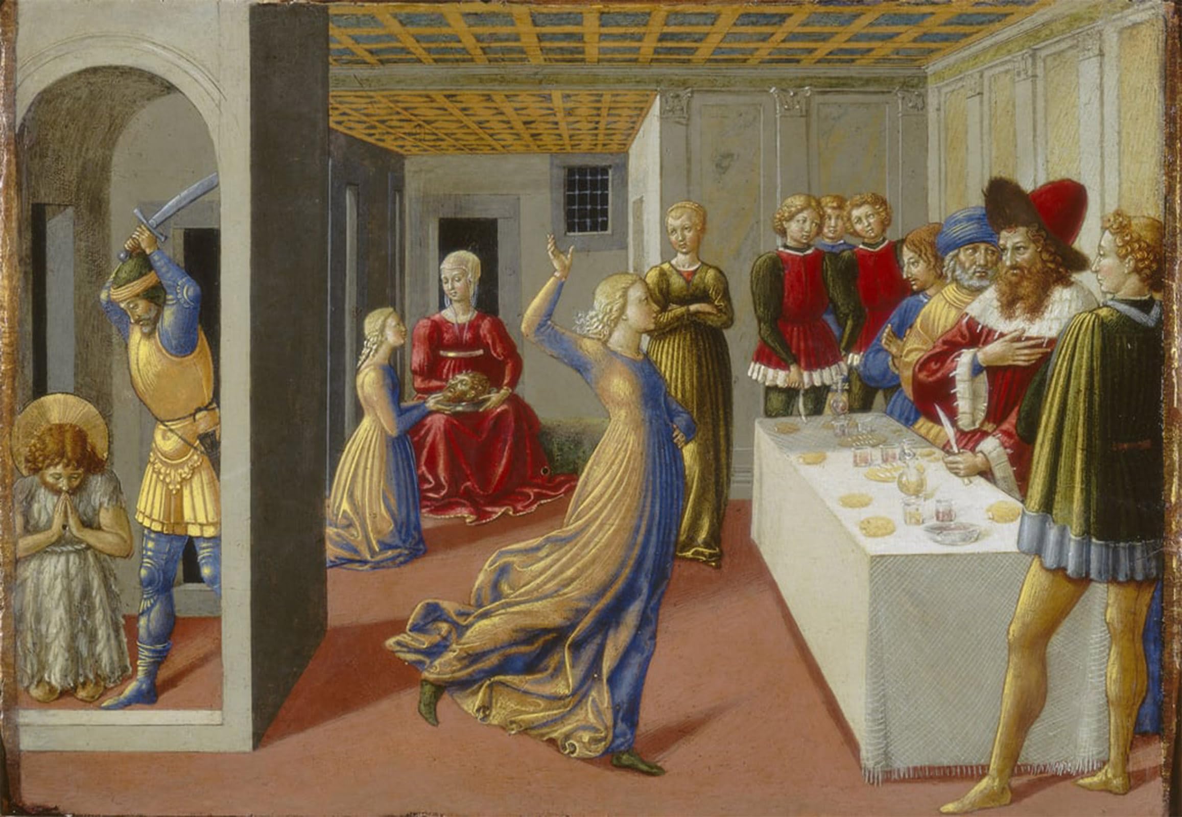 POSTERIIk Vintage Art Print Images Pictures Print the Feast of Herod and the Beheading of Saint John the Baptist by Benozzo Di Lese Di Sandro Gozzoli for Office Home Decor 60x90cm