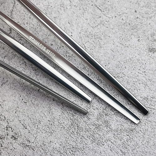 Miniatura 10 de JASHII Juego de cubiertos de 40 piezas para 8 con tenedores de postre y cucharas, juego de cubiertos de acero inoxidable, juego de utensilios de