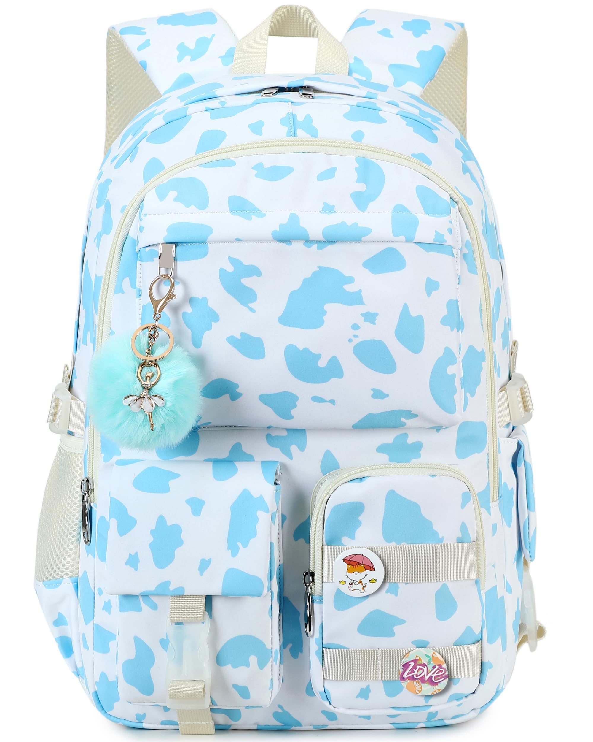 Hidds Backpack for Girls College School Backpacks Kids Bookbag School Bag Travel Laptop Daypack Teens Women (Blue)