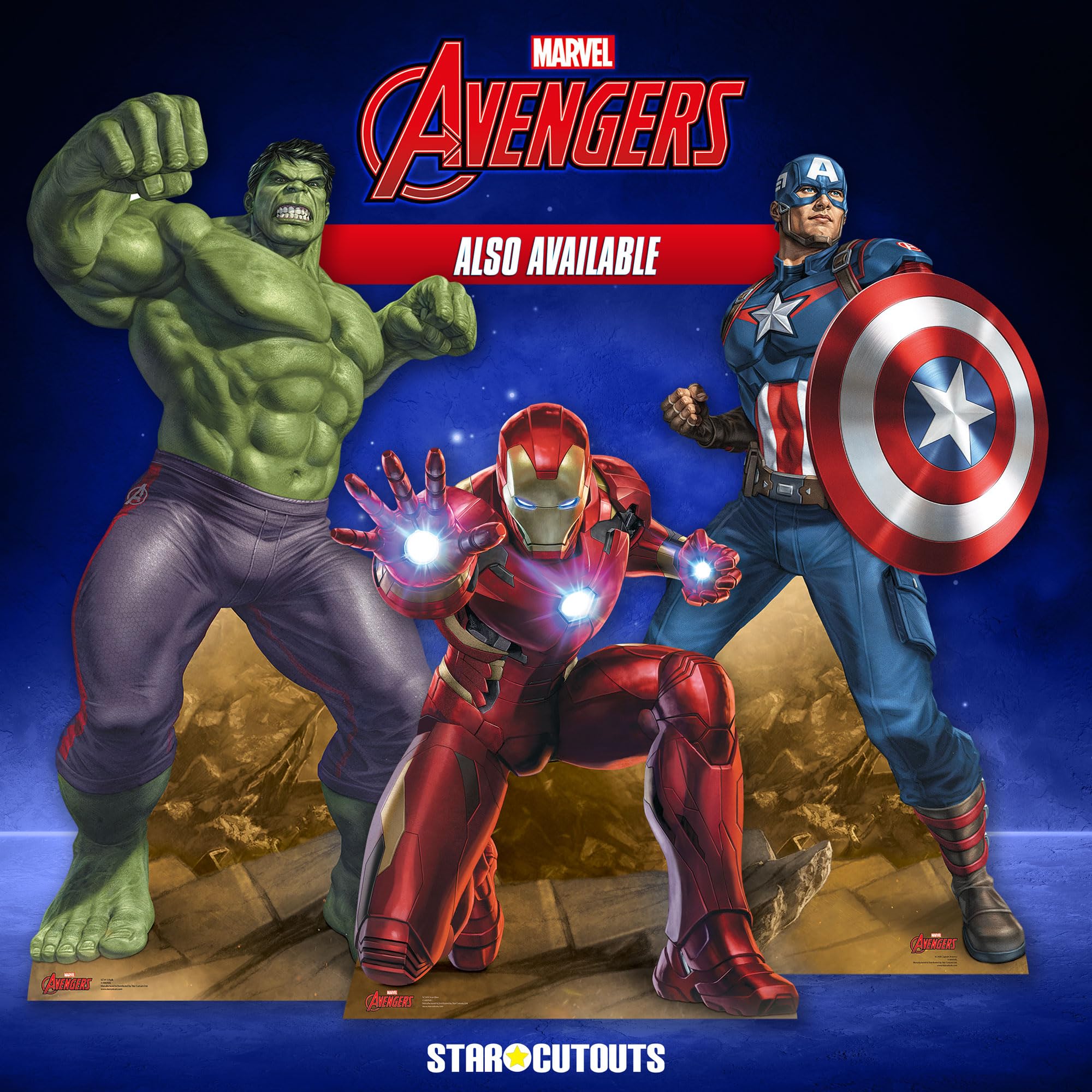 STAR CUTOUTS Ltd SC1410 Avengers Legends Repulsor Beam Blast I am Iron Man Figura de cartón recortada perfecta para fans de Marvel, exposiciones, coleccionistas, fiestas y eventos, altura 133 cm